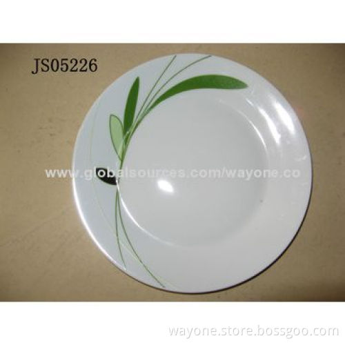 7.5-inch x (19cm) porcelain flat plate, poppy flower, withstanding high temperature and freezing